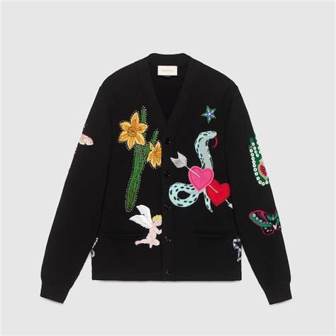 new gucci boys sweater lion|gucci men's cardigan.